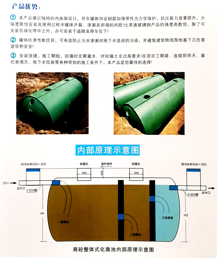 长顺玻璃钢化粪池